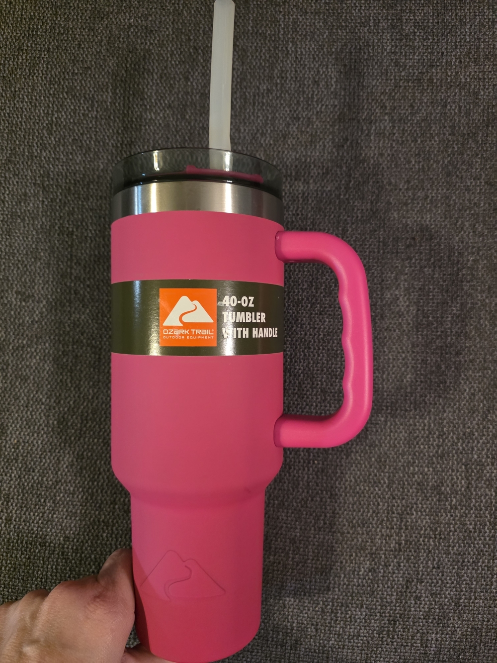Ozark Trail 40oz Pink Tumbler with Handle